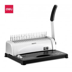 得力（deli）3870 省力型膠圈/夾條裝訂機(jī) 21孔文件打孔機(jī)