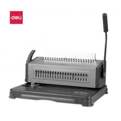 得力（deli）3874 省力型膠圈/夾條裝訂機(jī) 21孔可調(diào)文件打孔機(jī)