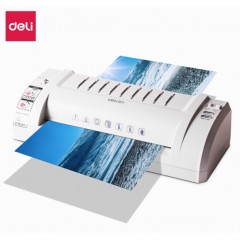 得力(deli)3893 適用A4簡潔時(shí)尚靜音型塑封機(jī)/過塑機(jī) 銀灰