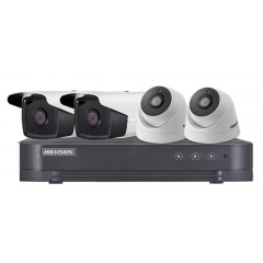 ?？低曂S模擬監(jiān)控攝像頭套裝 室外防水高清紅外夜視同軸硬盤刻錄機監(jiān)控器設(shè)備 4路模擬攝像頭+錄像機 無硬盤