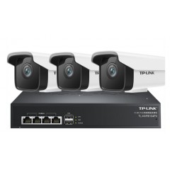 TP-LINK H.265監(jiān)控設(shè)備套裝200萬(wàn)高清夜視室外室內(nèi)網(wǎng)絡(luò)監(jiān)控?cái)z像頭手機(jī)遠(yuǎn)程poe供電看店寶 刻錄機(jī)+3個(gè)攝像頭3路套裝